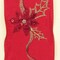 The Ribbon People Red and Brown with Embroidered Poinsettia Wired Craft Ribbon 4&#x22; x 10 Yards